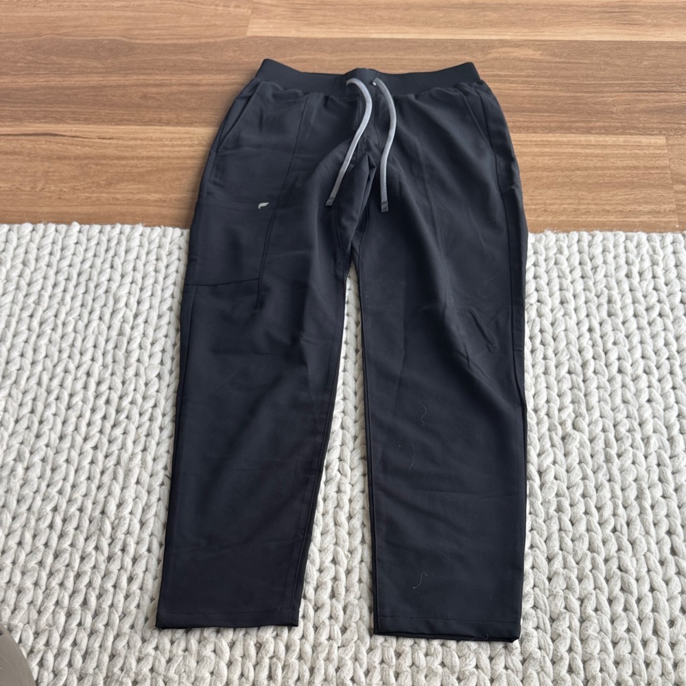 NWT Fabletics Men's Black Joggers with Gray Drawstring